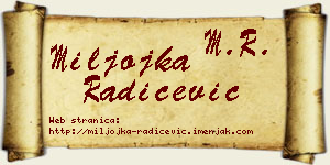 Miljojka Radičević vizit kartica